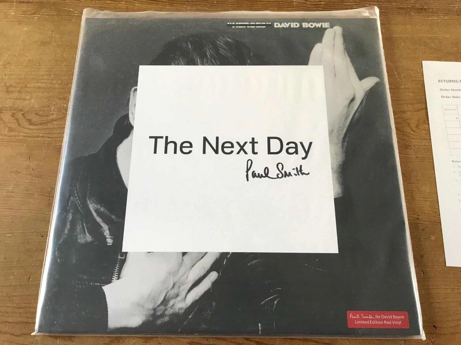 The Next Day signed vinyl sleeve